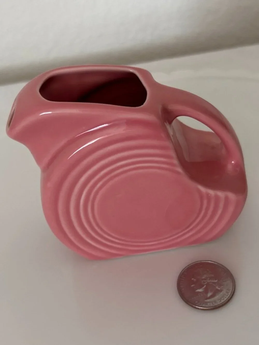 Fiesta Rose Pink Mini Disk Pitcher